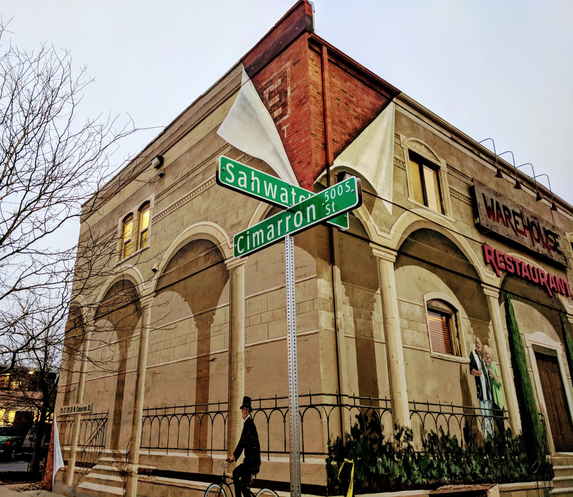 The Warehouse Restaurant at the corner of Sahwatch and Cimarron in Colorado Springs